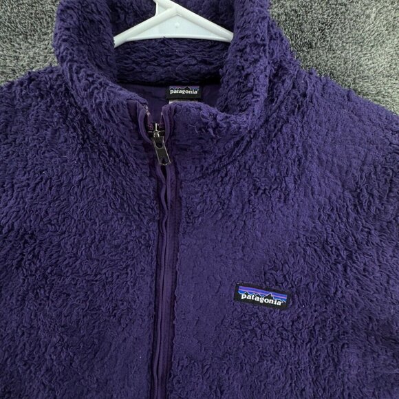 Patagonia Women Jacket Sherpa Fleece Purple Small Full Zip Soft W/ Pockets Lined - Picture 6 of 16